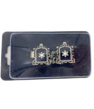Picture of Chrome Tallis Clips Star of David Design Blue 1"